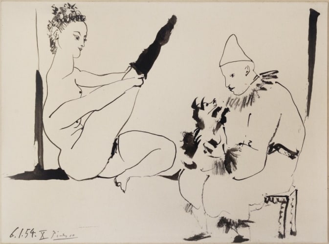 Circus People with Dog